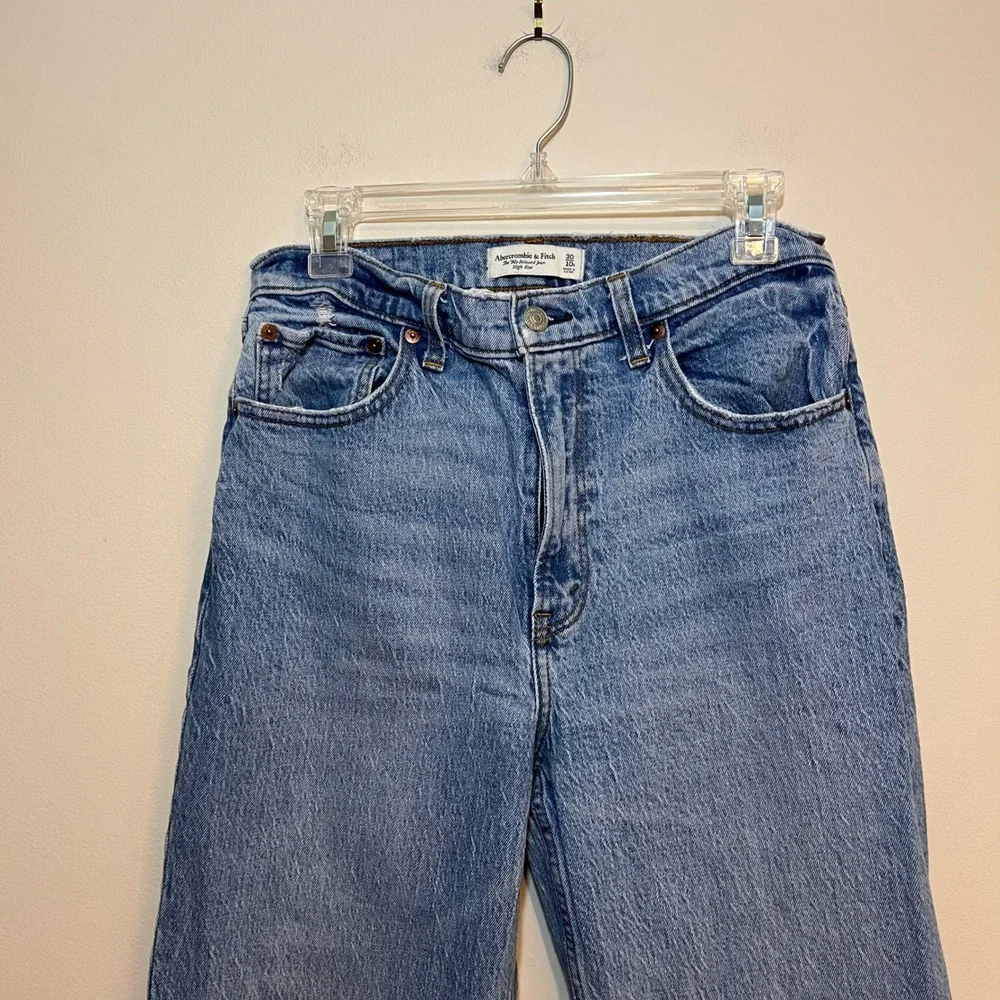 Abercrombie & Fitch Jeans 90s Relaxed High Rise Rigid Denim Split Seam 30 / 10 - Picture 3 of 7